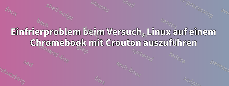 Einfrierproblem beim Versuch, Linux auf einem Chromebook mit Crouton auszuführen