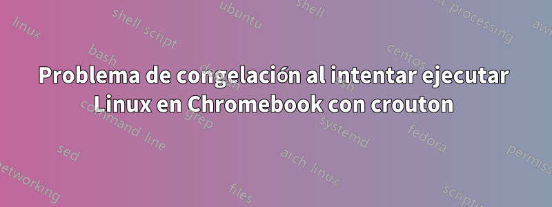 Problema de congelación al intentar ejecutar Linux en Chromebook con crouton