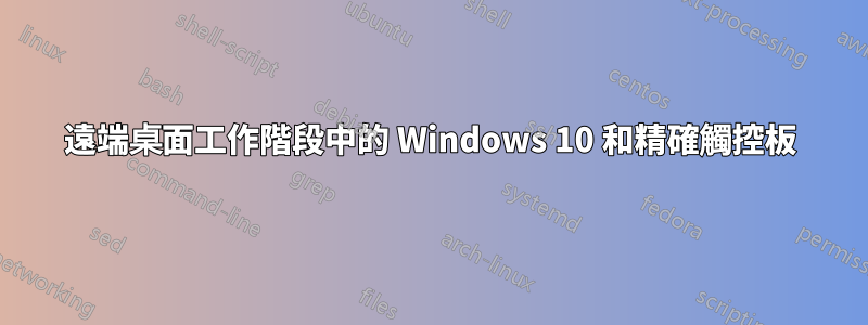 遠端桌面工作階段中的 Windows 10 和精確觸控板