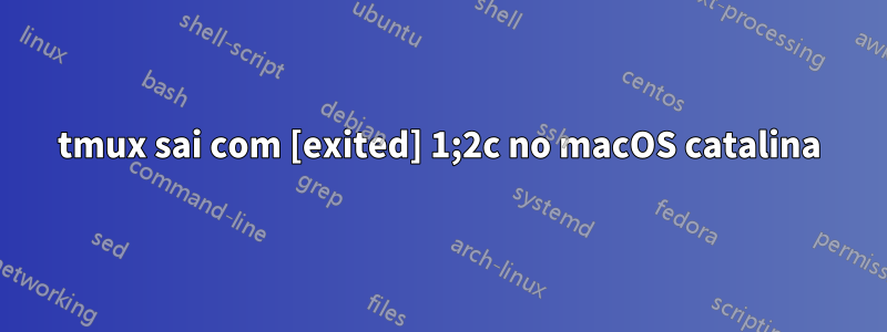 tmux sai com [exited] 1;2c no macOS catalina