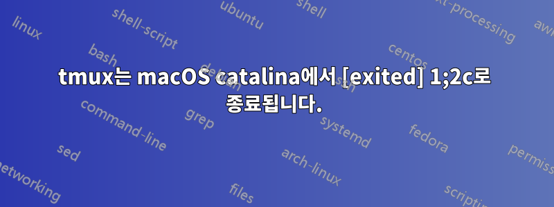 tmux는 macOS catalina에서 [exited] 1;2c로 종료됩니다.