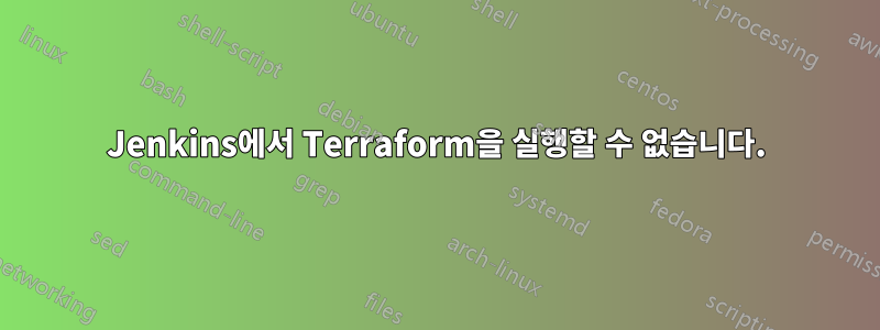 Jenkins에서 Terraform을 실행할 수 없습니다.