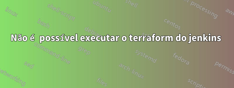 Não é possível executar o terraform do jenkins