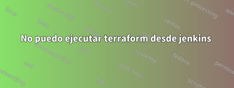 No puedo ejecutar terraform desde jenkins