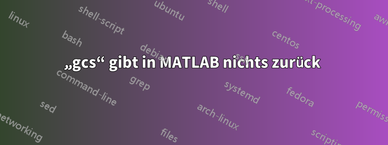 „gcs“ gibt in MATLAB nichts zurück