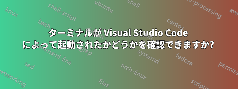 ターミナルが Visual Studio Code によって起動されたかどうかを確認できますか?