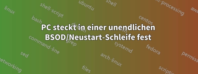 PC steckt in einer unendlichen BSOD/Neustart-Schleife fest