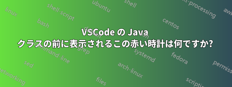 VSCode の Java クラスの前に表示されるこの赤い時計は何ですか?