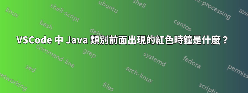 VSCode 中 Java 類別前面出現的紅色時鐘是什麼？