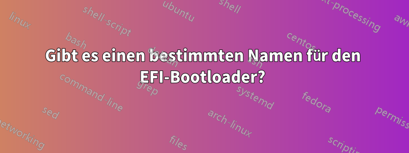 Gibt es einen bestimmten Namen für den EFI-Bootloader?