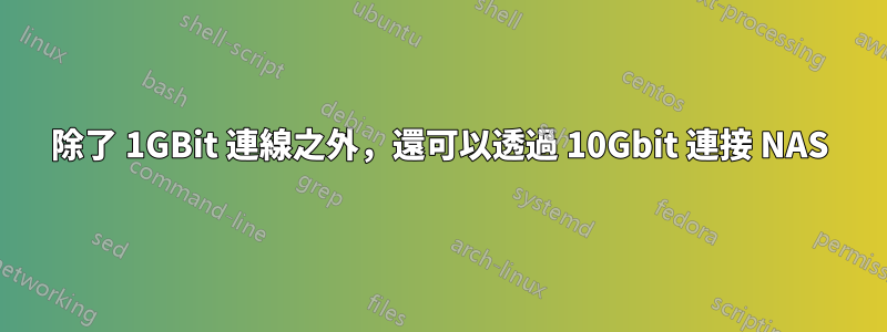 除了 1GBit 連線之外，還可以透過 10Gbit 連接 NAS