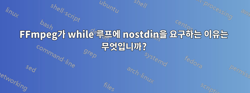 FFmpeg가 while 루프에 nostdin을 요구하는 이유는 무엇입니까?