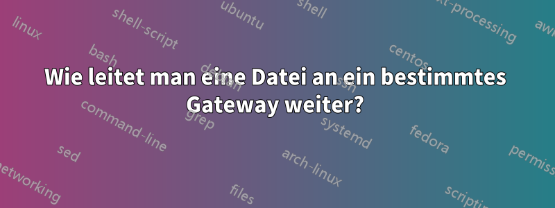 Wie leitet man eine Datei an ein bestimmtes Gateway weiter?