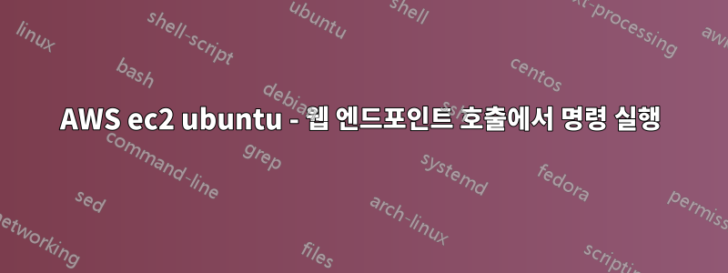 AWS ec2 ubuntu - 웹 엔드포인트 호출에서 명령 실행