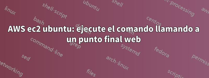 AWS ec2 ubuntu: ejecute el comando llamando a un punto final web