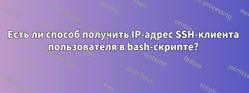 Есть ли способ получить IP-адрес SSH-клиента пользователя в bash-скрипте?