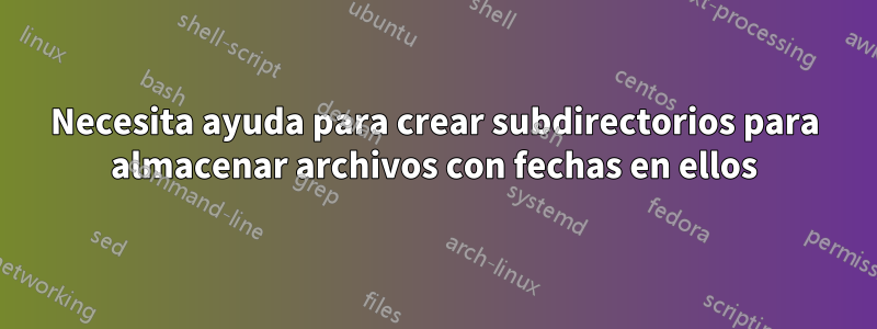 Necesita ayuda para crear subdirectorios para almacenar archivos con fechas en ellos