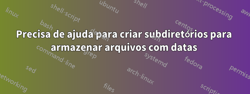 Precisa de ajuda para criar subdiretórios para armazenar arquivos com datas