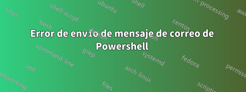 Error de envío de mensaje de correo de Powershell