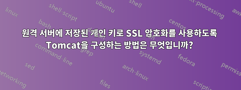 원격 서버에 저장된 개인 키로 SSL 암호화를 사용하도록 Tomcat을 구성하는 방법은 무엇입니까?