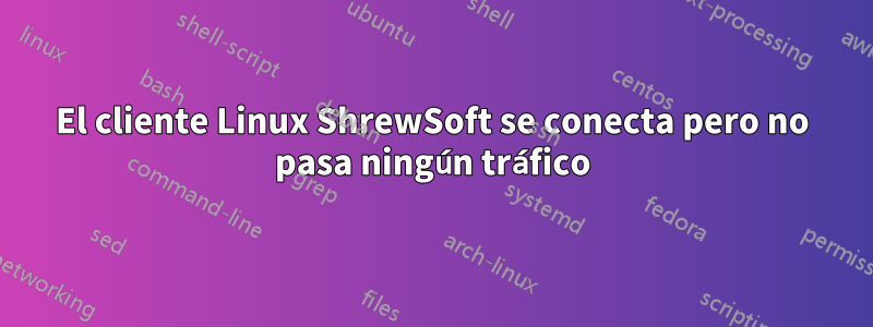 El cliente Linux ShrewSoft se conecta pero no pasa ningún tráfico