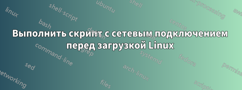 Выполнить скрипт с сетевым подключением перед загрузкой Linux