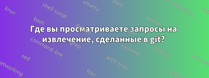 Где вы просматриваете запросы на извлечение, сделанные в git?