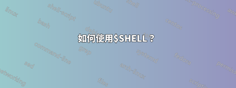 如何使用$SHELL？