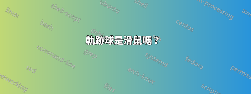 軌跡球是滑鼠嗎？ 