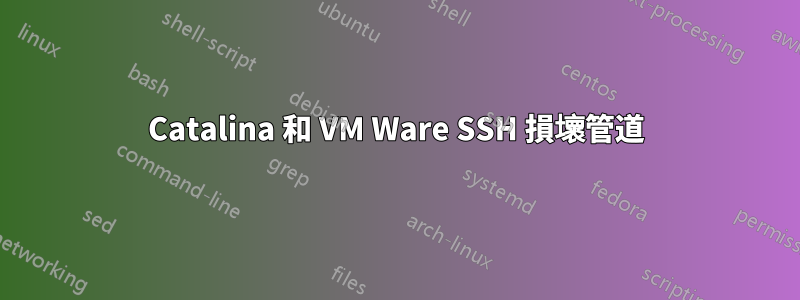 Catalina 和 VM Ware SSH 損壞管道