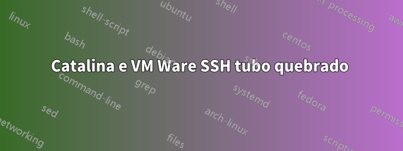 Catalina e VM Ware SSH tubo quebrado