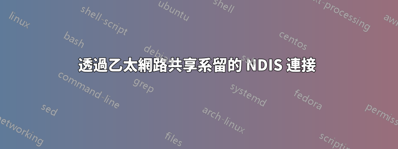 透過乙太網路共享系留的 NDIS 連接