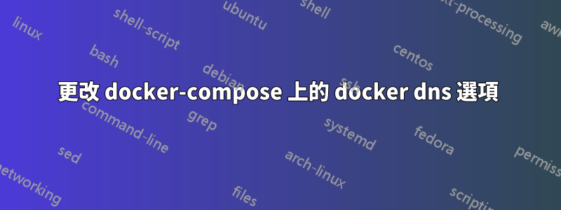 更改 docker-compose 上的 docker dns 選項