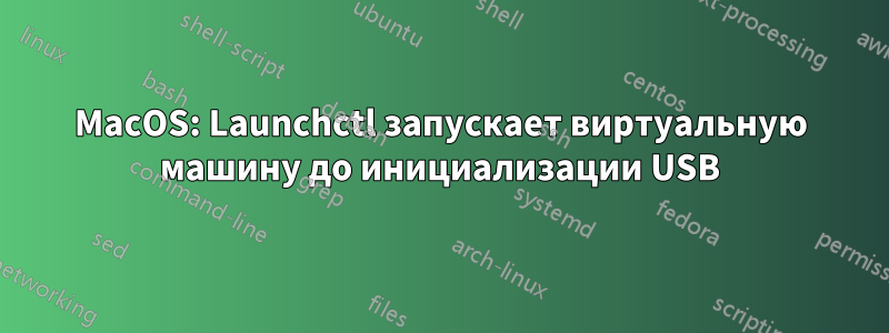 MacOS: Launchctl запускает виртуальную машину до инициализации USB