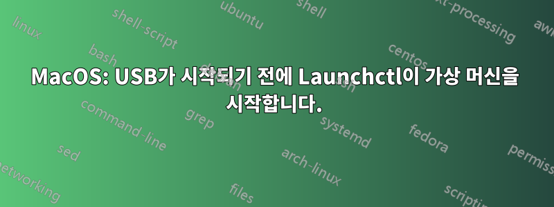 MacOS: USB가 시작되기 전에 Launchctl이 가상 머신을 시작합니다.