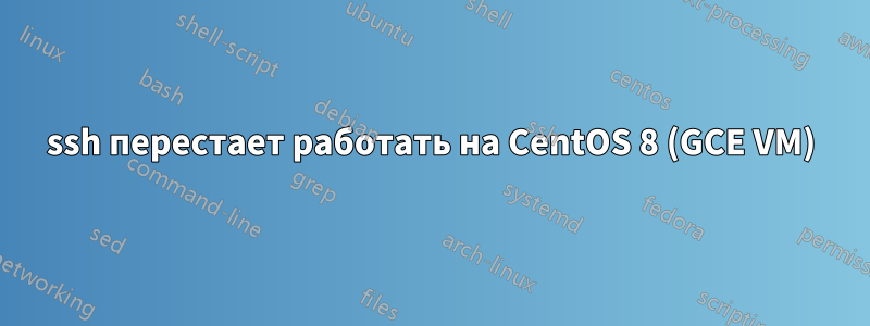 ssh перестает работать на CentOS 8 (GCE VM)