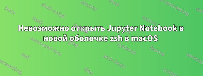 Невозможно открыть Jupyter Notebook в новой оболочке zsh в macOS