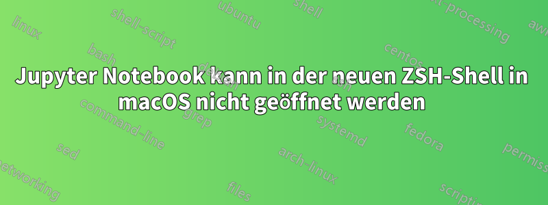 Jupyter Notebook kann in der neuen ZSH-Shell in macOS nicht geöffnet werden