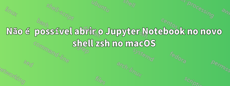 Não é possível abrir o Jupyter Notebook no novo shell zsh no macOS