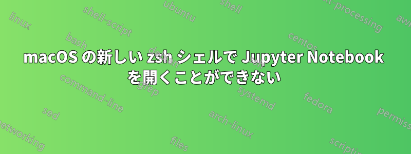 macOS の新しい zsh シェルで Jupyter Notebook を開くことができない