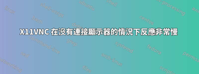 X11VNC 在沒有連接顯示器的情況下反應非常慢