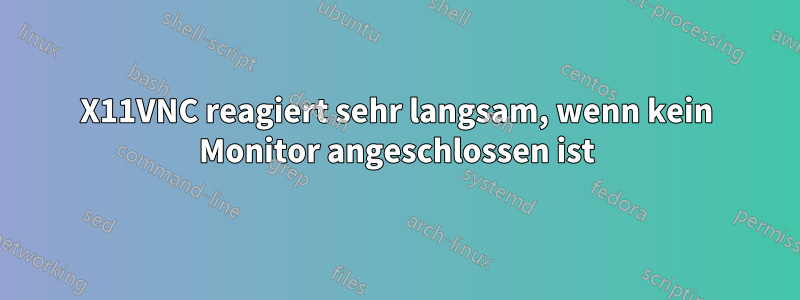 X11VNC reagiert sehr langsam, wenn kein Monitor angeschlossen ist