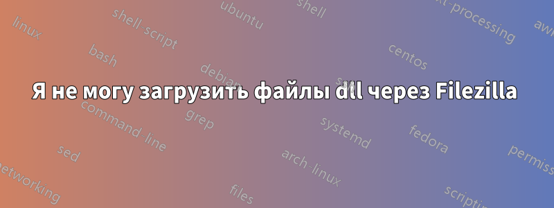 Я не могу загрузить файлы dll через Filezilla