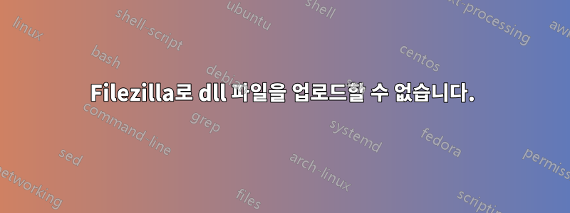 Filezilla로 dll 파일을 업로드할 수 없습니다.