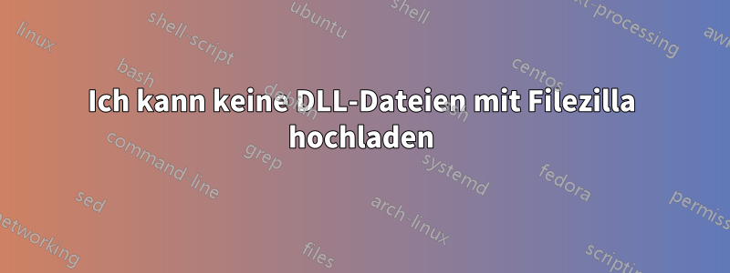 Ich kann keine DLL-Dateien mit Filezilla hochladen