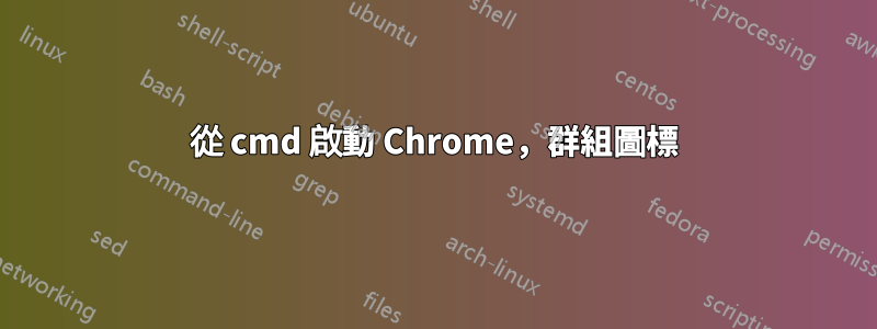 從 cmd 啟動 Chrome，群組圖標