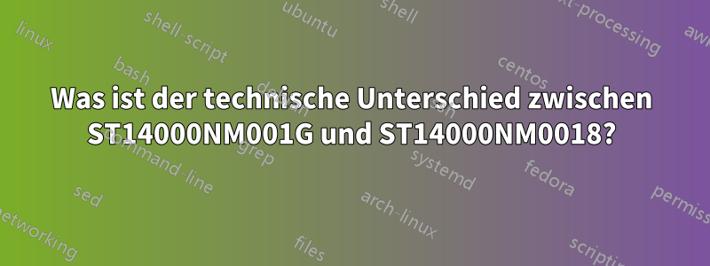 Was ist der technische Unterschied zwischen ST14000NM001G und ST14000NM0018?