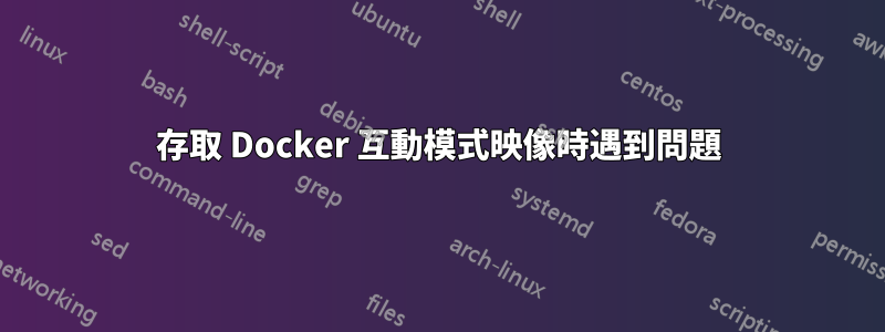 存取 Docker 互動模式映像時遇到問題