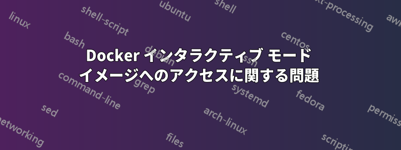 Docker インタラクティブ モード イメージへのアクセスに関する問題