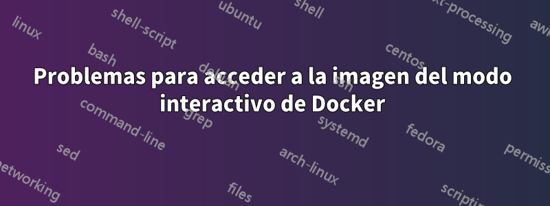 Problemas para acceder a la imagen del modo interactivo de Docker